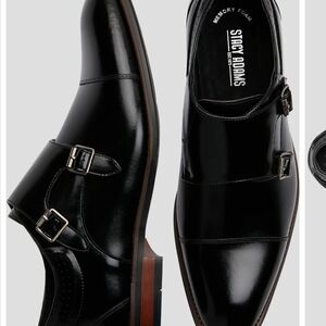 Stacy Adams Men's Black Double Monk Strap Dress Shoes
